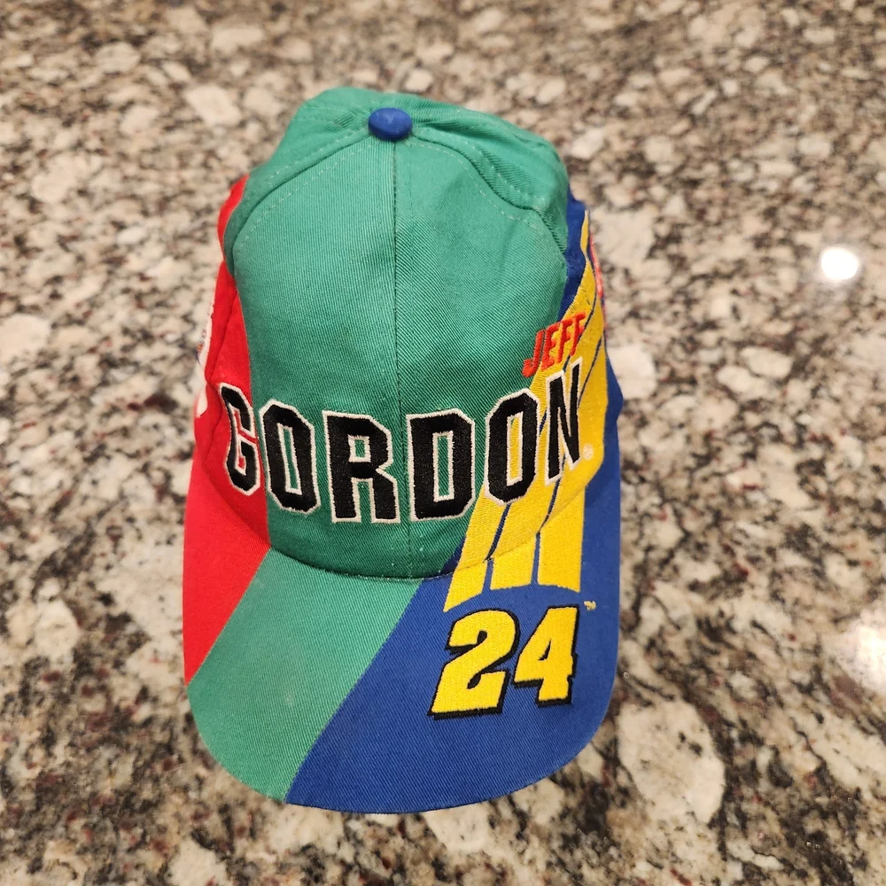 Vintage NASCAR Jeff Gordon 50th Nascar Anniversary Stripes Dupont Snapback hat